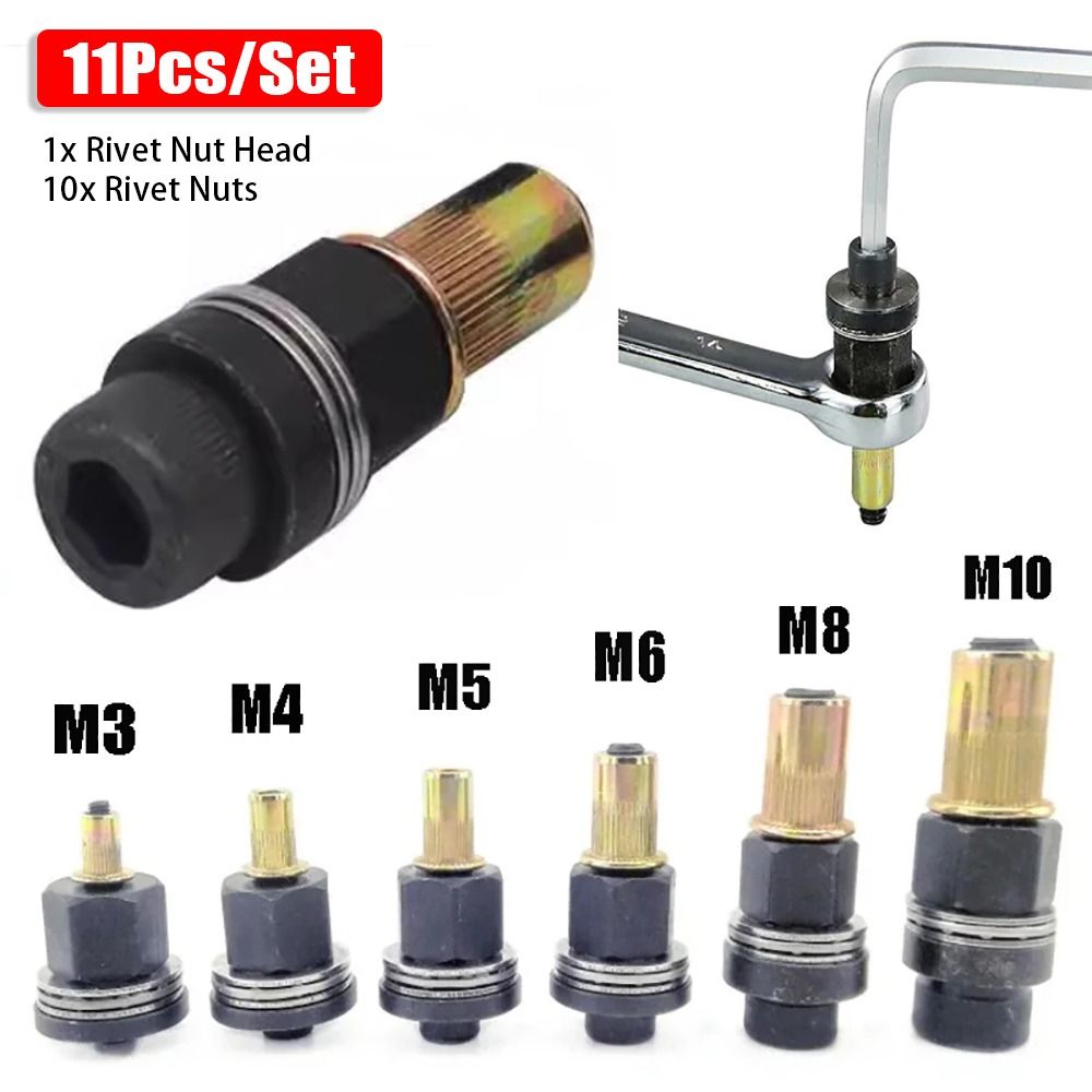 Woodworking Tool Stores - 11 adet/takım Mandrel Zımba Somun M3