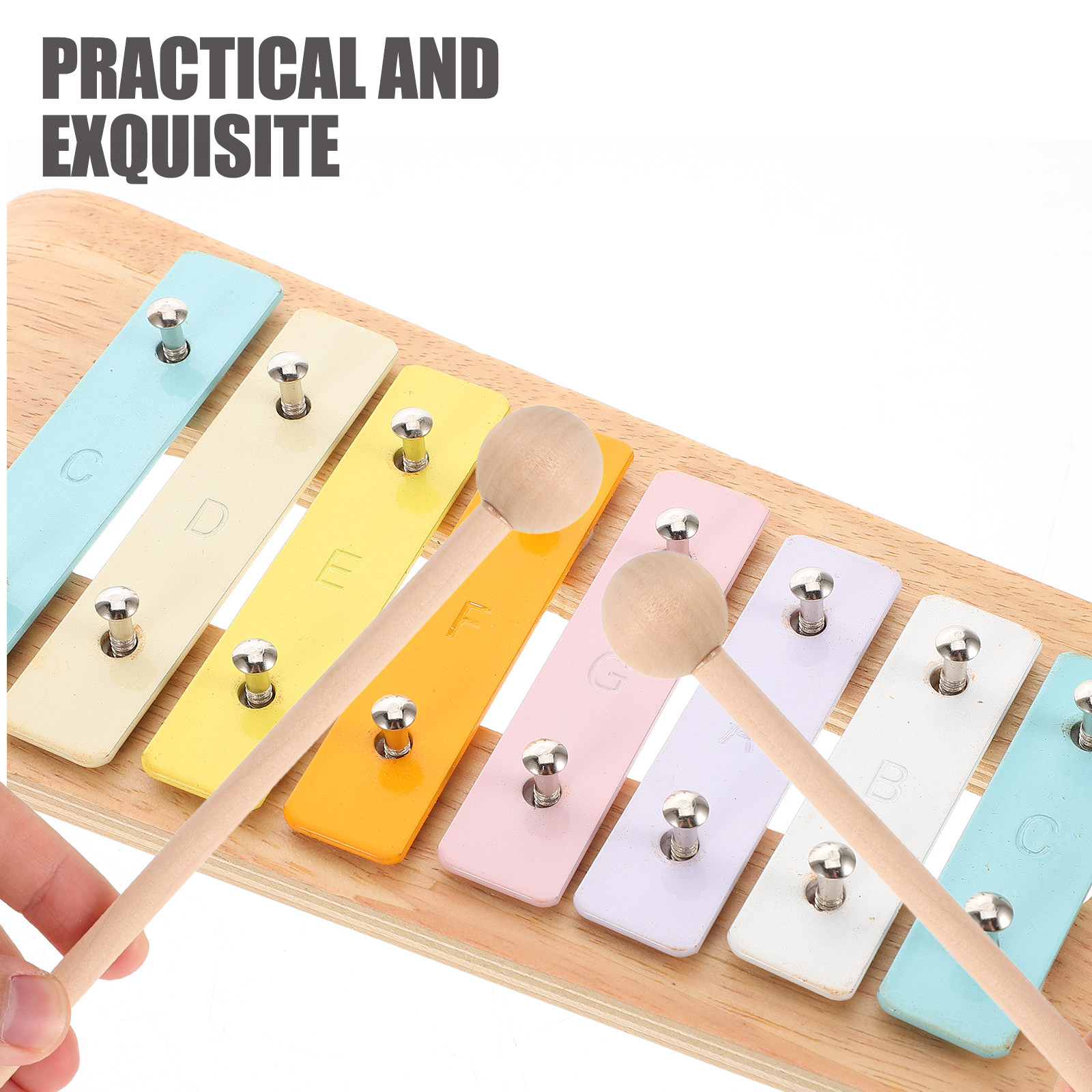 Woodworking Xylophone - 2 Adet Çocuklara Uygun Ahşap Ksilofon