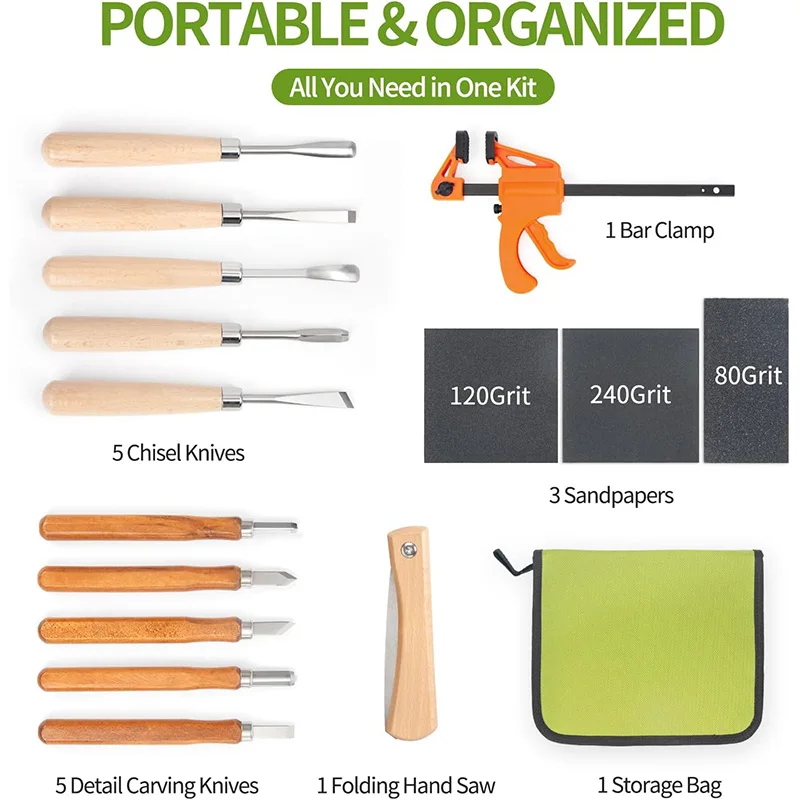 Ahşap Oyma Seti 15 Parça Ahşap - Woodworking Kits For Adults incelemesi ve fiyatı