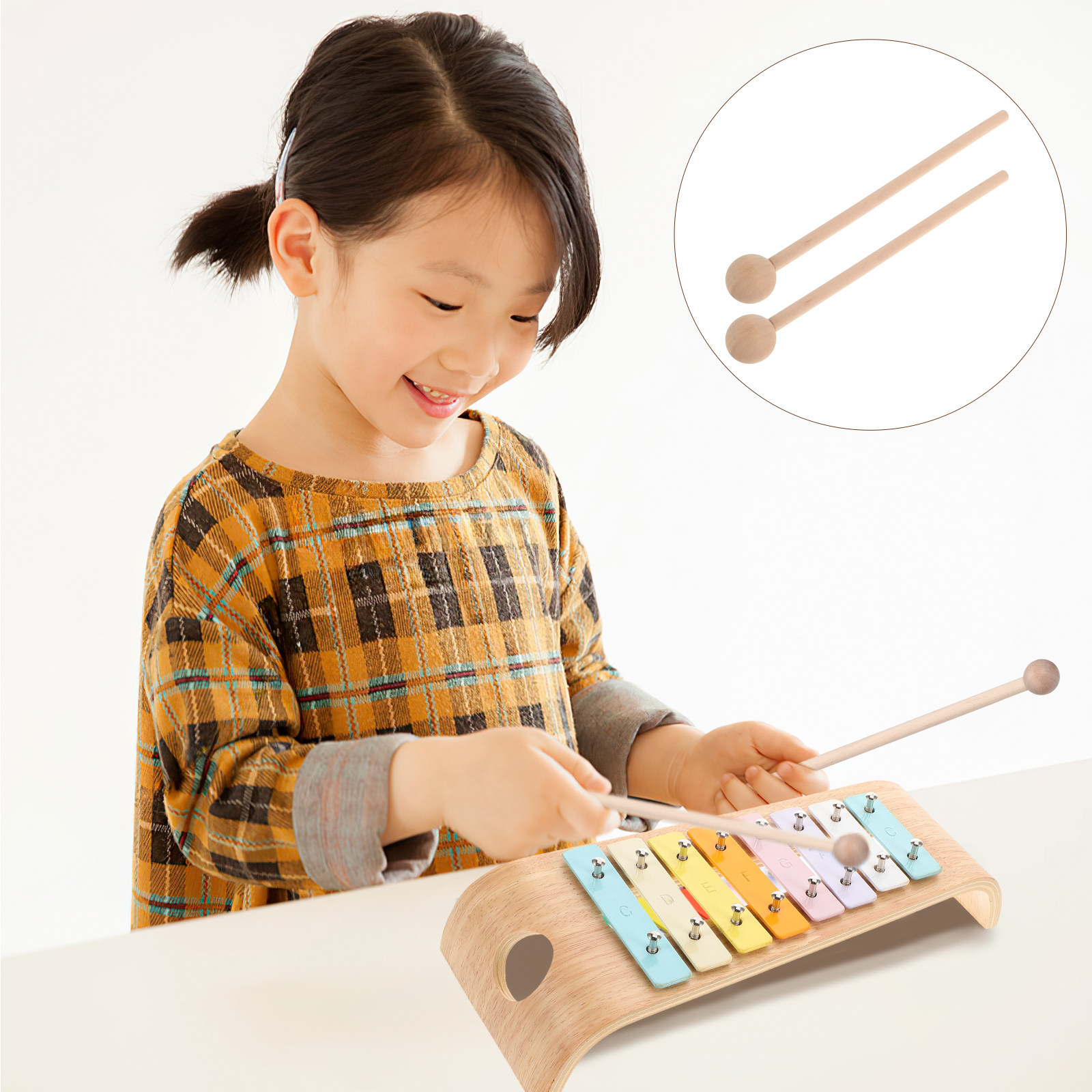 2 adet ahşap ksilofon tokmakla - Woodworking Xylophone incelemesi ve fiyatı