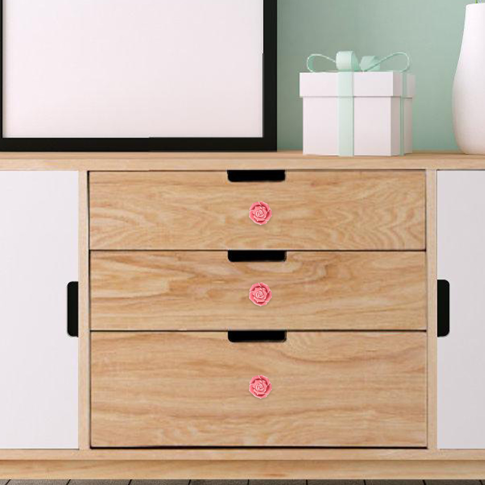 2 Adet Gül Temalı Seramik Çekm - Woodworking Inspiration incelemesi ve fiyatı